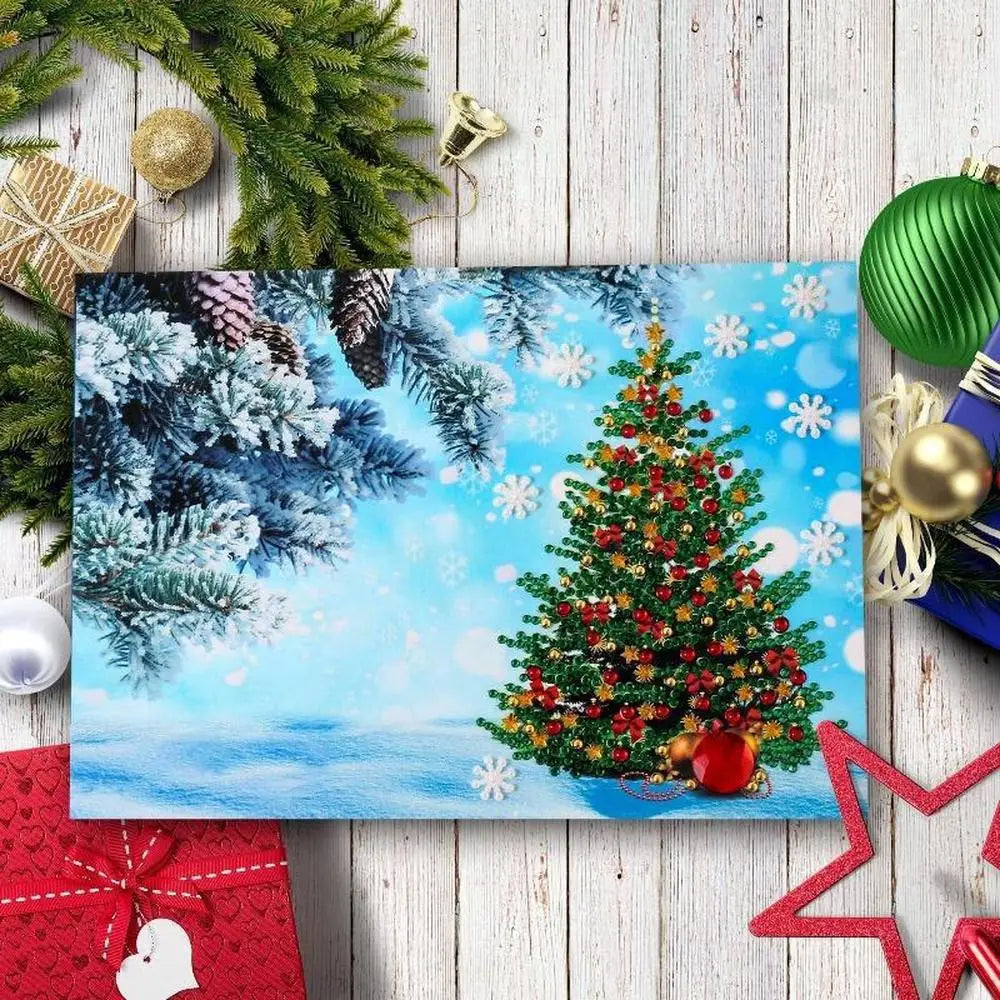 Set of 4 Christmas Greeting Cards Set D - Greeting Card