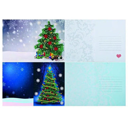 Set of 4 Christmas Greeting Cards Set D - Greeting Card