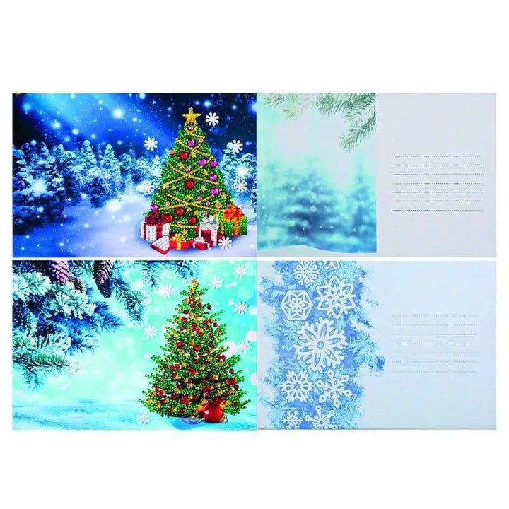 Set of 4 Christmas Greeting Cards Set D - Greeting Card