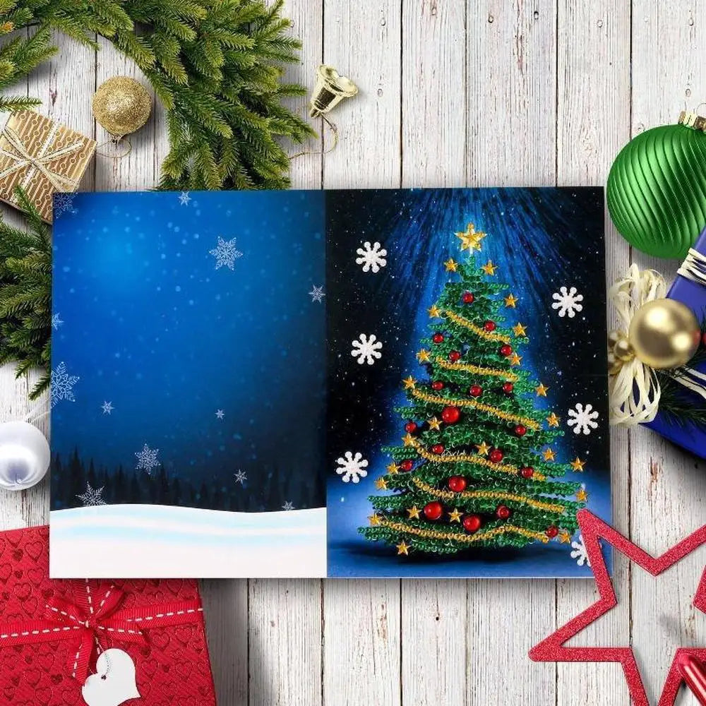 Set of 4 Christmas Greeting Cards Set D - Greeting Card