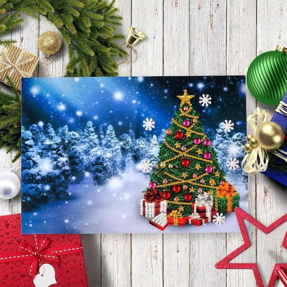 Set of 4 Christmas Greeting Cards Set D - Greeting Card