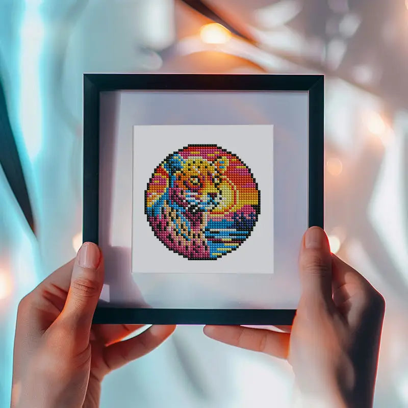 Set of 4 Colorful Animals - Mini Diamond Painting Kits - Mini Painting