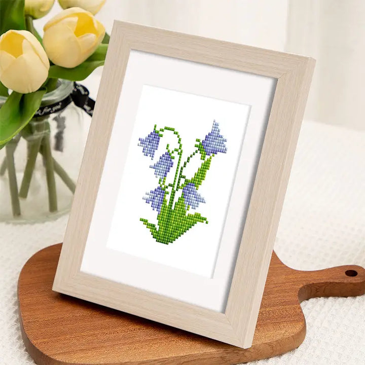 Set of 4 Flowers - Mini Diamond Painting Kits - Mini Painting