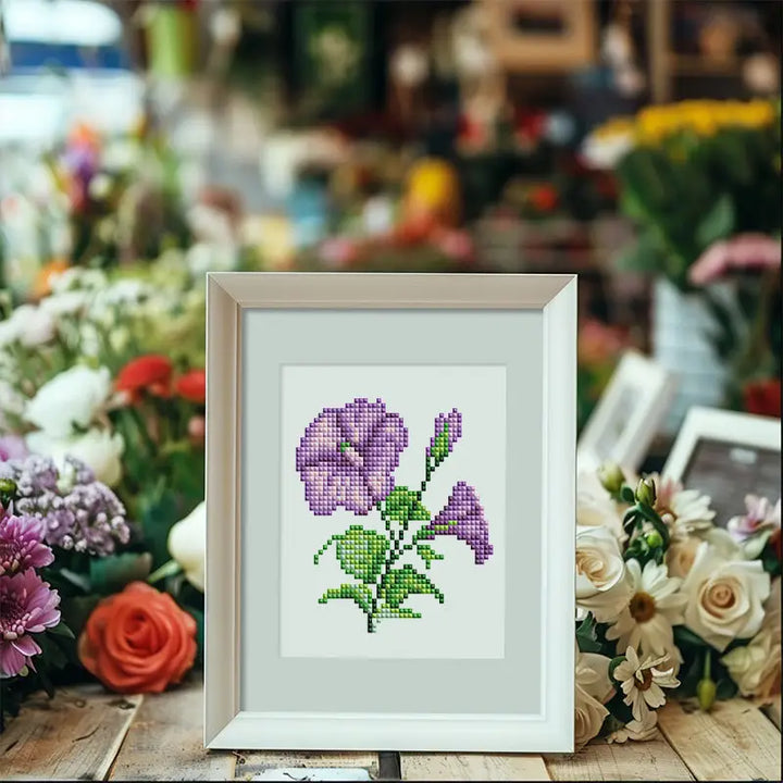 Set of 4 Flowers - Mini Diamond Painting Kits - Mini Painting
