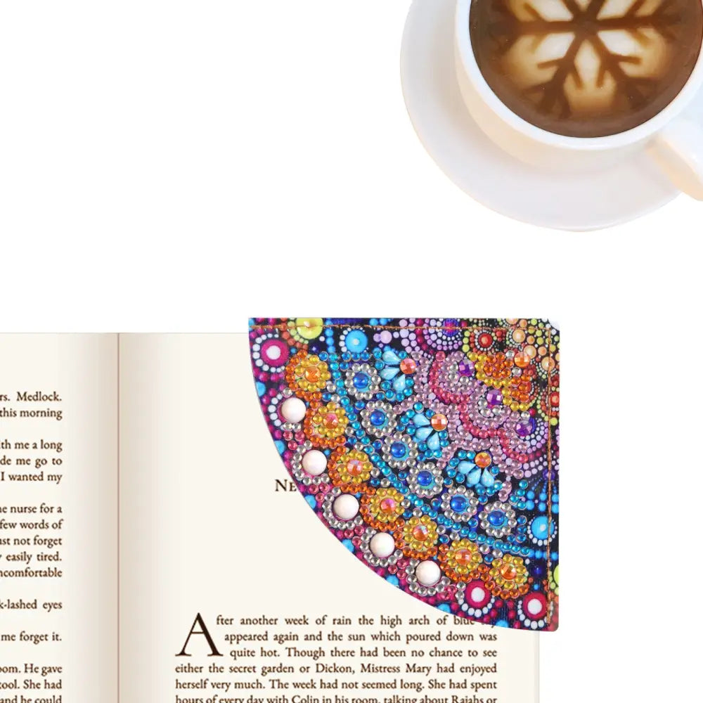 Set of 4 Round - Diamond Painting Corner Bookmark - Bookmark