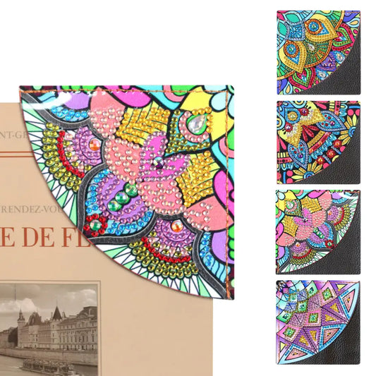 Set of 4 Shapes - Diamond Painting Corner Bookmark - Bookmark