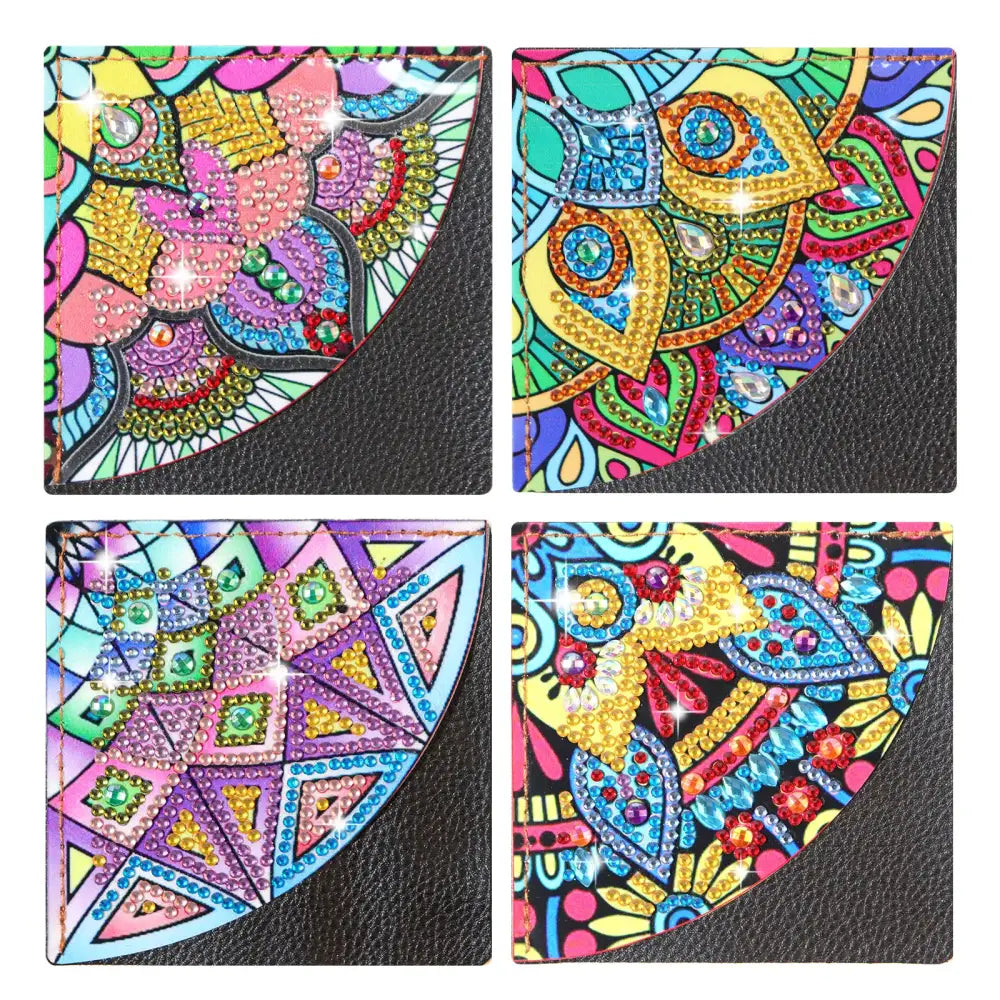 Set of 4 Shapes - Diamond Painting Corner Bookmark - Bookmark