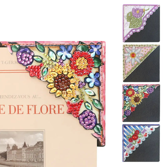 Set of 4 Triangle - Diamond Painting Corner Bookmark - Bookmark