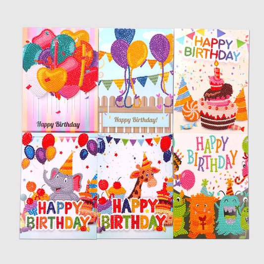 Set of 6 Birthday Greeting Cards - Greeting Card
