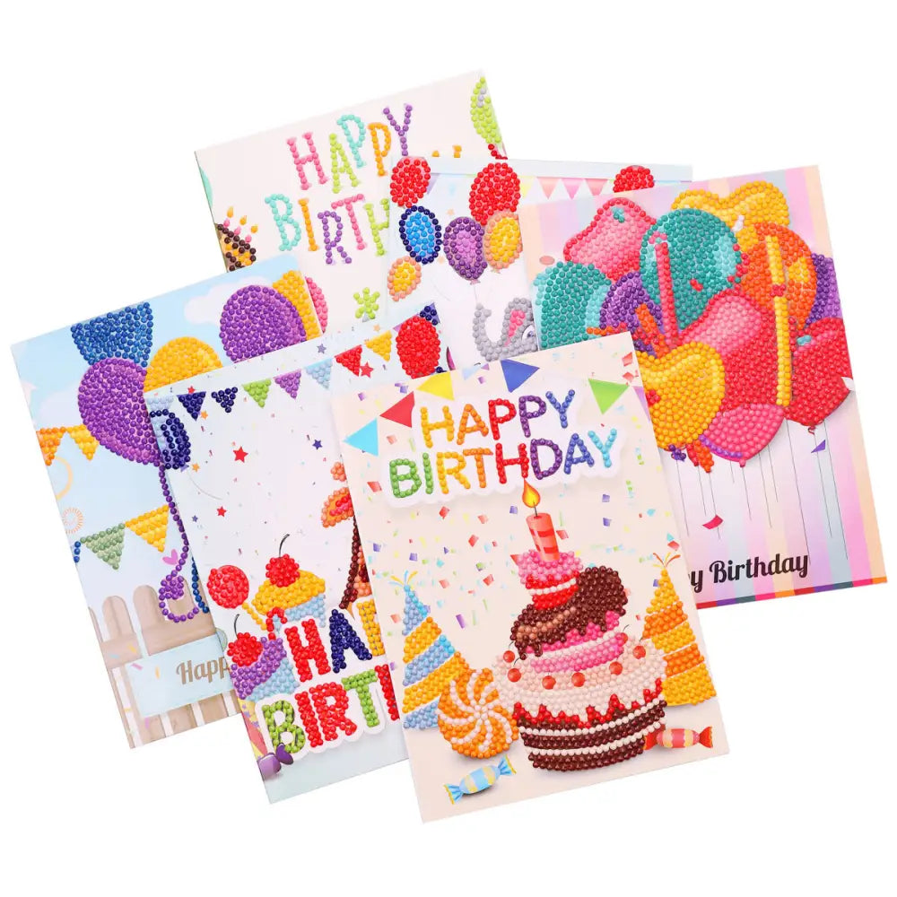 Set of 6 Birthday Greeting Cards - Greeting Card