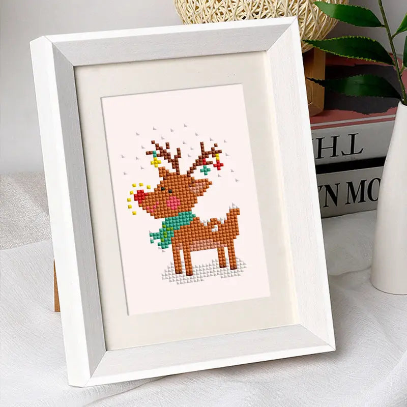 Set of 6 Christmas Characters - Mini Diamond Painting Kits - Mini Painting