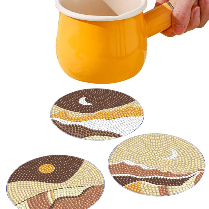 Set of 6 Mountains - Diamond Painting Coaster - Coasters