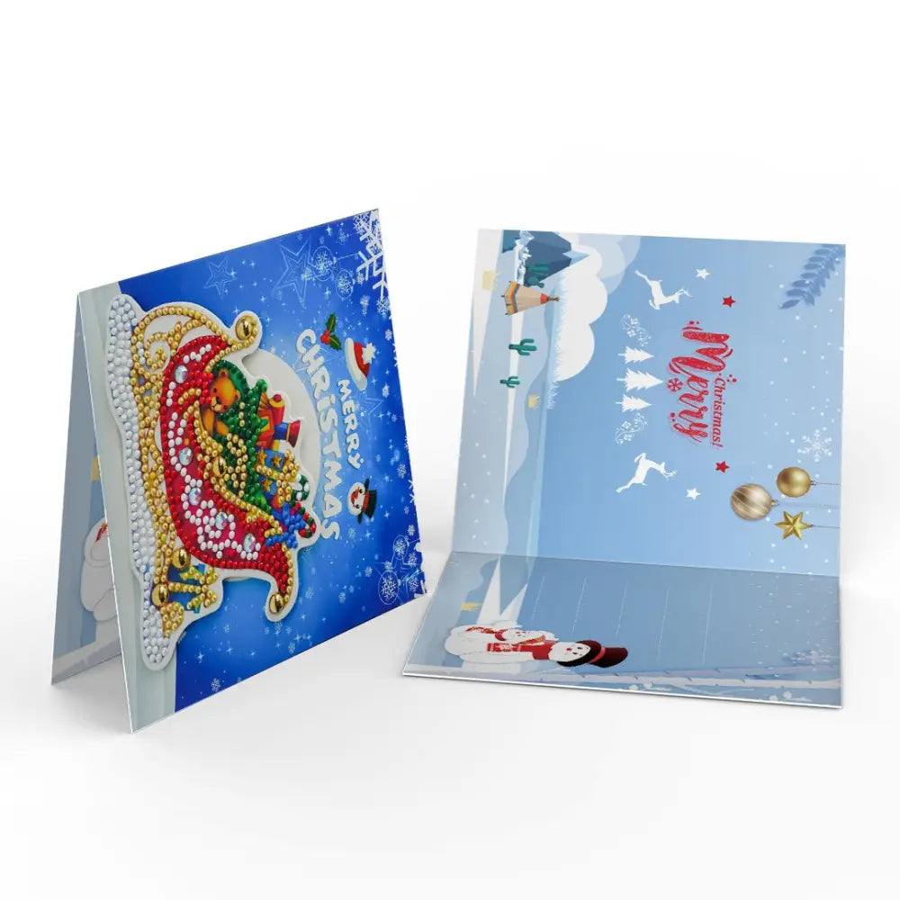 Set of 8 Christmas Greeting Cards Set D - Greeting Card