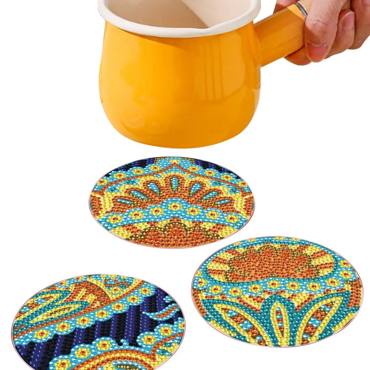 Set of 8 Paisley - Diamond Painting Coaster - Coasters
