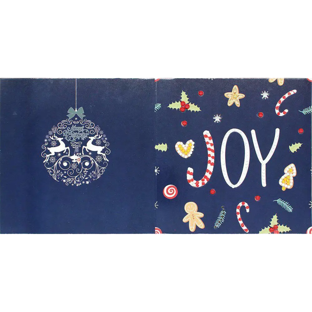 Set of 8 White and Blue Christmas Cards - Greeting Card