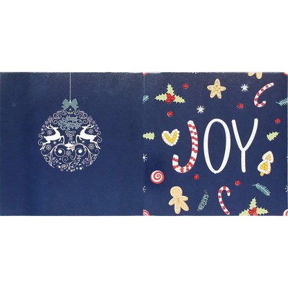 Set of 8 White and Blue Christmas Cards - Greeting Card