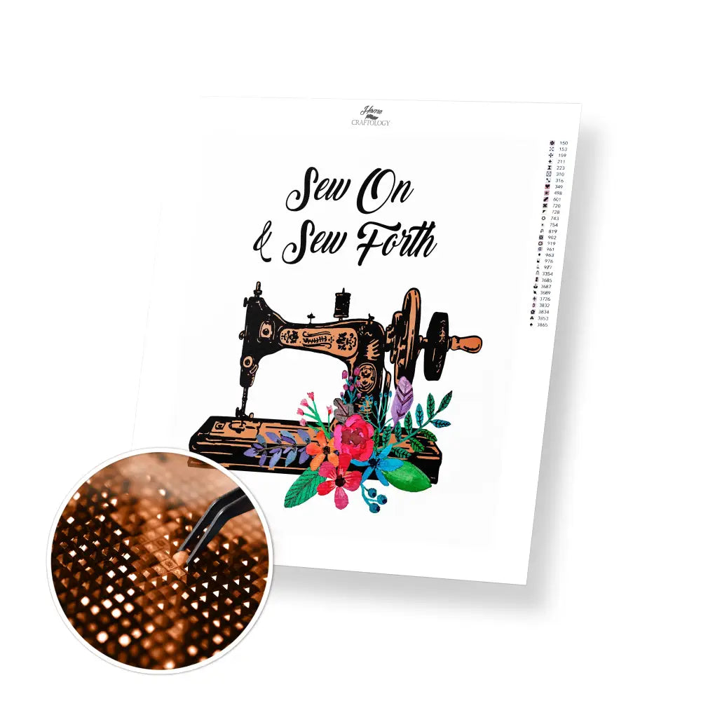 Sew On & Sew Forth - Premium Diamond Painting Kit - 30x40cm / 12x16’’ / Square (Most Popular) - Diamond Painting Kit