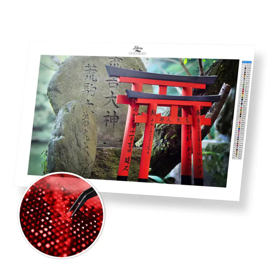 Shinto Shrine - Premium Diamond Painting Kit - 45x30cm / 18x12’’ / Square (Most Popular) - Diamond Painting Kit