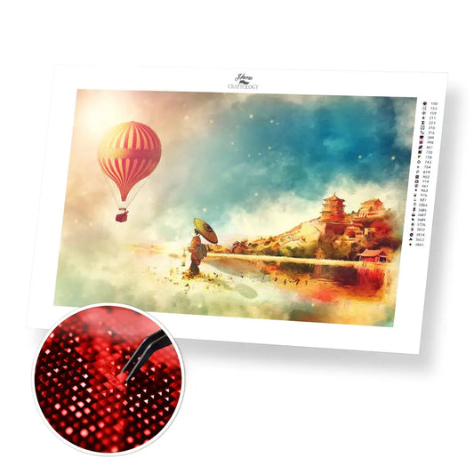 Sightseeing in Asia - Premium Diamond Painting Kit - 45x30cm / 18x12’’ / Square (Most Popular) - Diamond Painting Kit