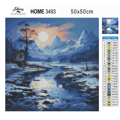 Snowy Mountains - Exclusive Premium Diamond Painting Kit - Diamond Painting Kit