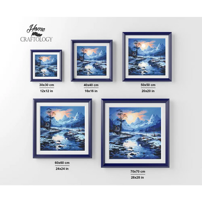 Snowy Mountains - Exclusive Premium Diamond Painting Kit - Diamond Painting Kit