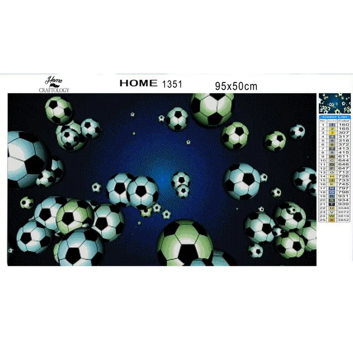 Soccer Background - Premium Diamond Painting Kit - Diamond Painting Kit