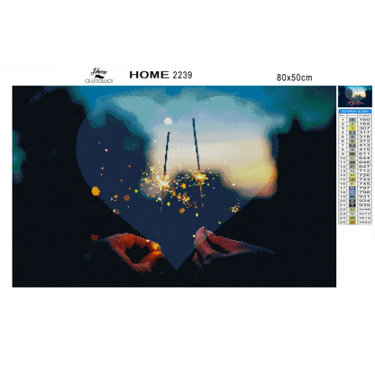 Sparklers and Lovers - Premium Diamond Painting Kit - Diamond Painting Kit