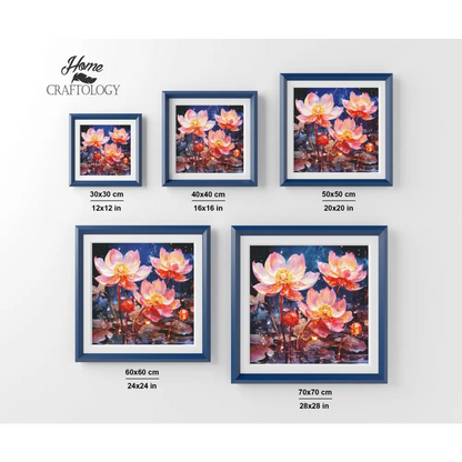 Sparkling Flowers - Exclusive Premium Diamond Painting Kit - Diamond Painting Kit