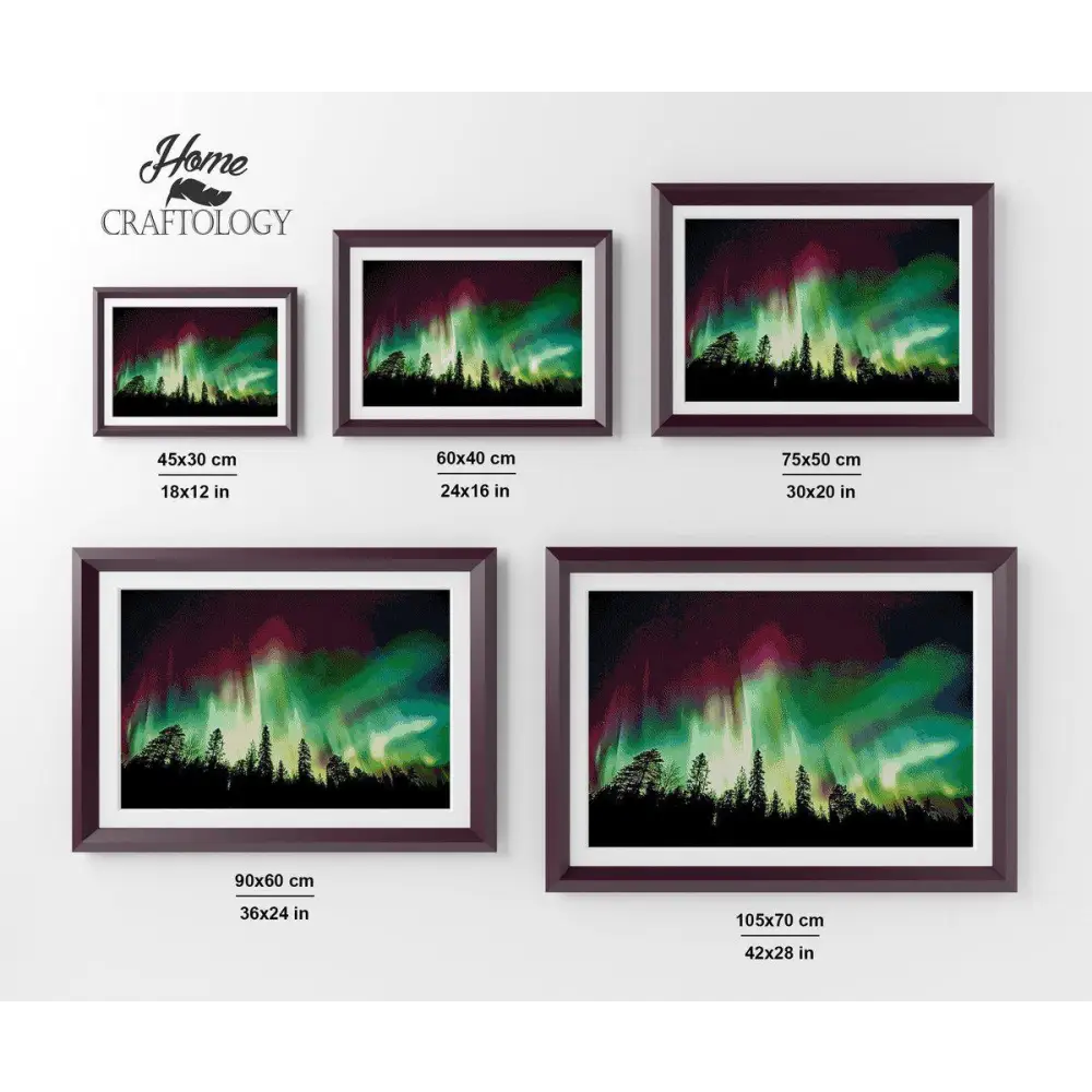 Spectacular Northern Lights - Premium Diamond Painting Kit - Diamond Painting Kit