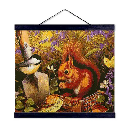Squirrel and Bird - Premium Diamond Painting Kit - Diamond Painting Kit