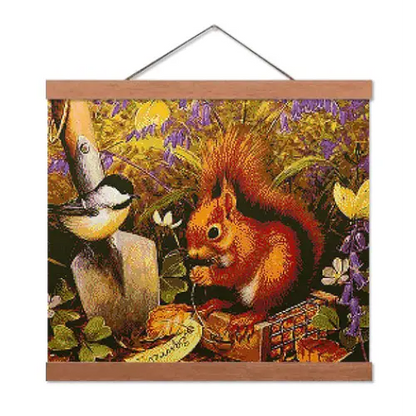 Squirrel and Bird - Premium Diamond Painting Kit - Diamond Painting Kit