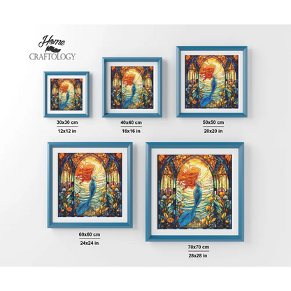 Stained Glass Mermaid - Exclusive Premium Diamond Painting Kit - Diamond Painting Kit