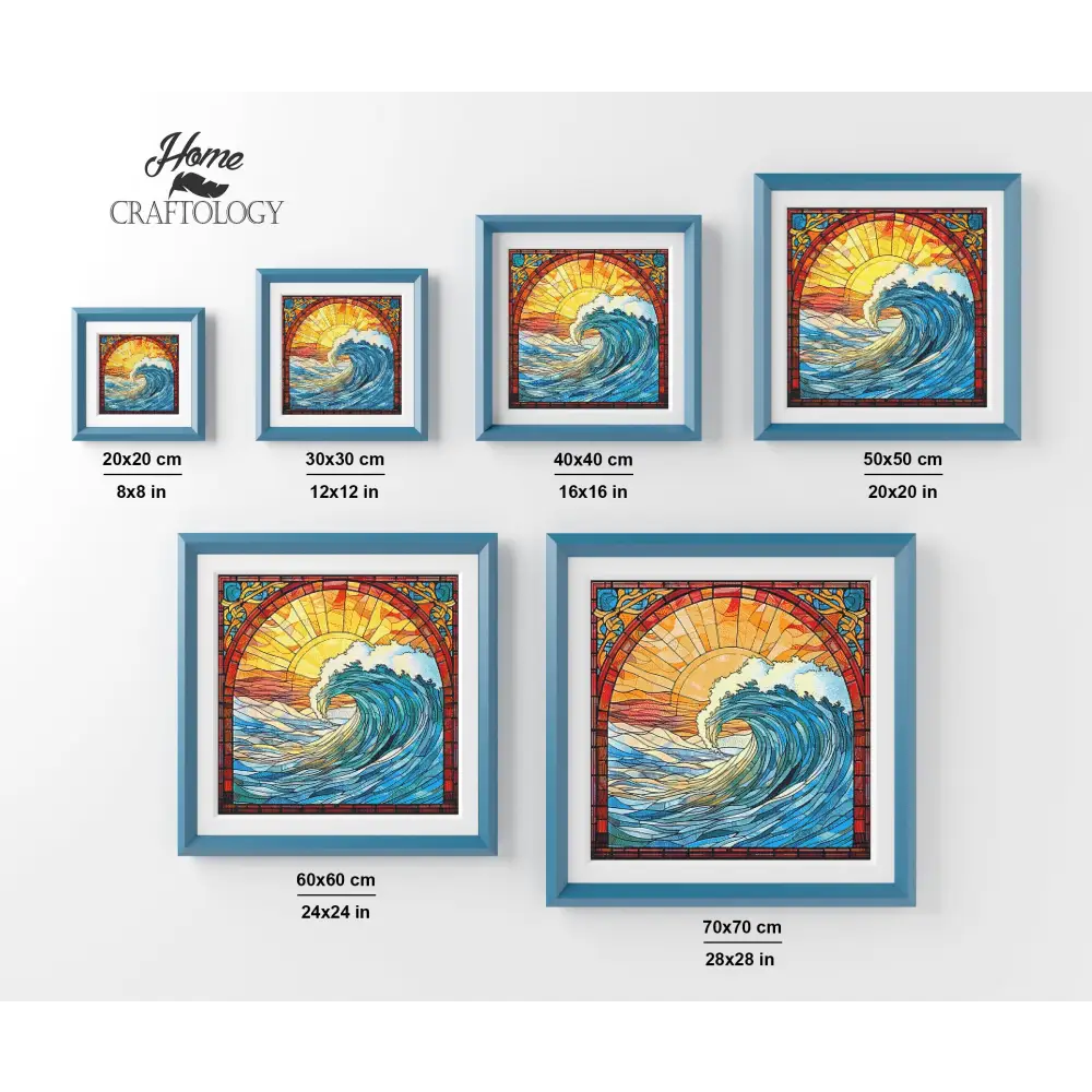 Stained Glass Waves - Exclusive Premium Diamond Painting Kit - Diamond Painting Kit