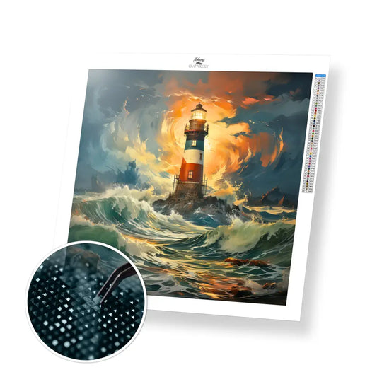 Stormy Seas - Exclusive Premium Diamond Painting Kit - 30x30cm / 12x12’’ / Square (Most Popular) / No Frame - Diamond