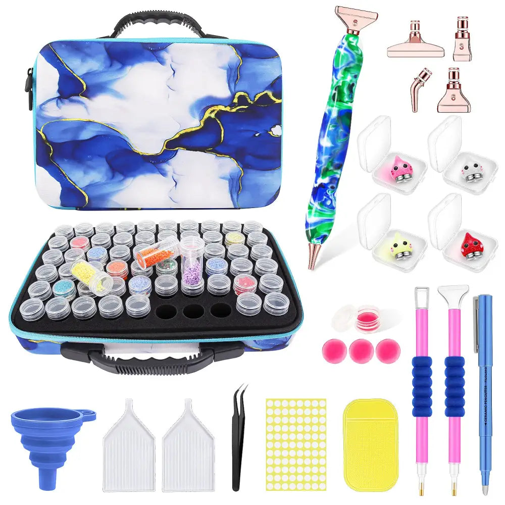 Stylish Diamond Painting Accessories Package - Blue Marble - Diamond Painting Accessory