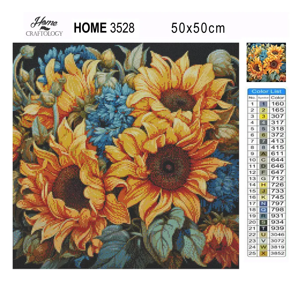 Sunflower Bouquet - Exclusive Premium Diamond Painting Kit - Diamond Painting Kit