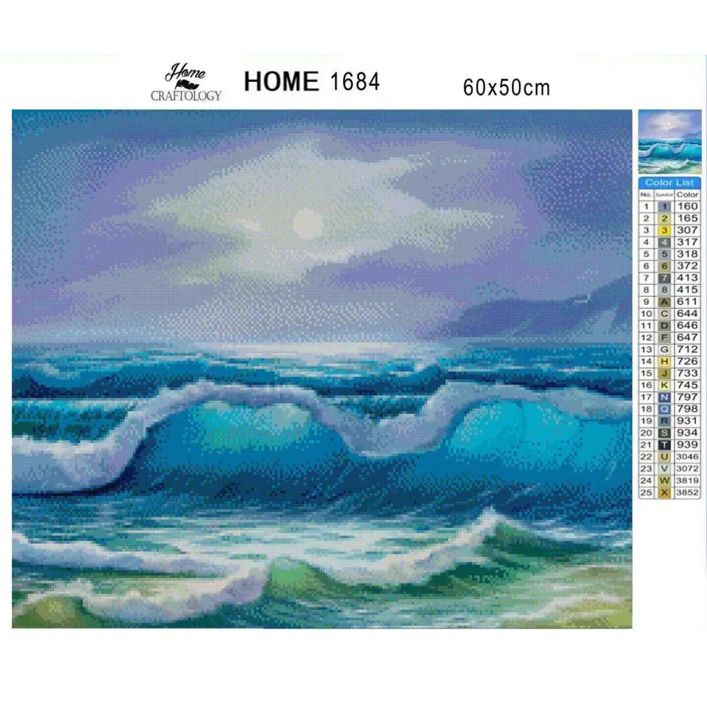 Sunlit Waves - Exclusive Premium Diamond Painting Kit - Diamond Painting Kit