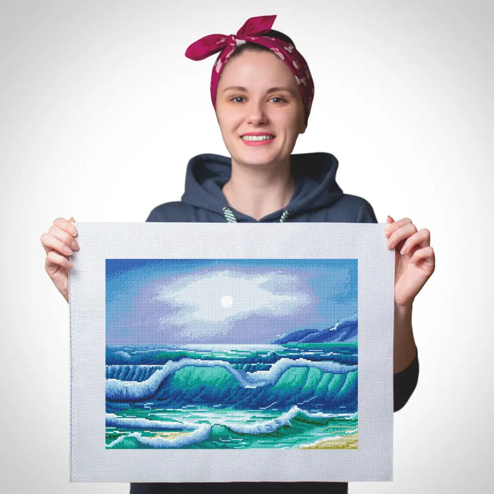 Sunlit Waves Kit - Cross Stitch - No Frame - Cross Stitch Kit