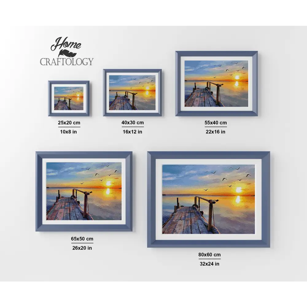 Sunrise by the Dock - Premium Diamond Painting Kit - Diamond Painting Kit
