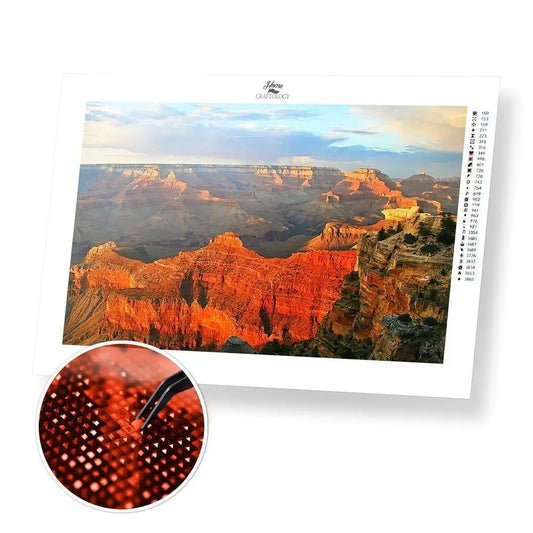 Sunset at Grand Canyon - Premium Diamond Painting Kit - 45x30cm / 18x12’’ / Square (Most Popular) - Diamond Painting Kit