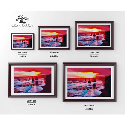 Sunset at The Twelve Apostle - Premium Diamond Painting Kit - Diamond Painting Kit