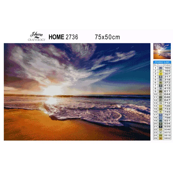 Sunset Beach - Premium Diamond Painting Kit - Diamond Painting Kit