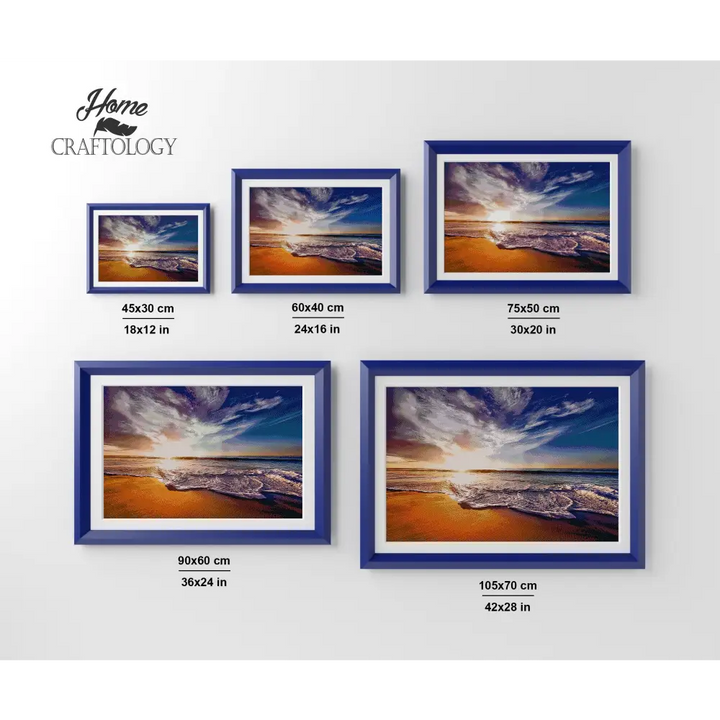 Sunset Beach - Premium Diamond Painting Kit - Diamond Painting Kit