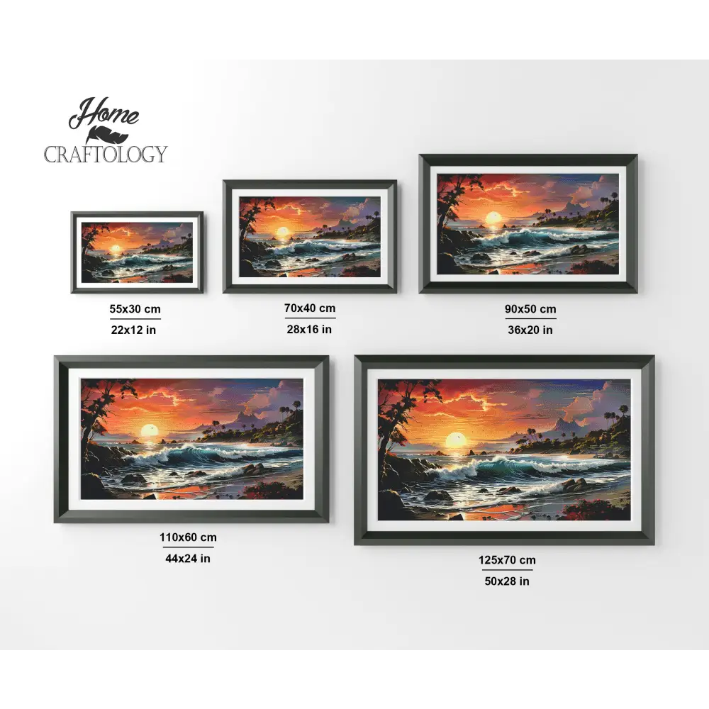 Sunset by the Beach - Exclusive Premium Diamond Painting Kit - Diamond Painting Kit