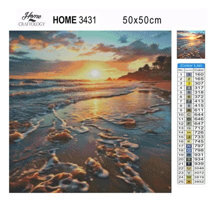 Sunset by the Shore - Exclusive Premium Diamond Painting Kit - Diamond Painting Kit