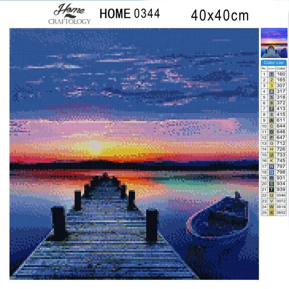 Sunset Dock - Premium Diamond Painting Kit - Diamond Painting Kit