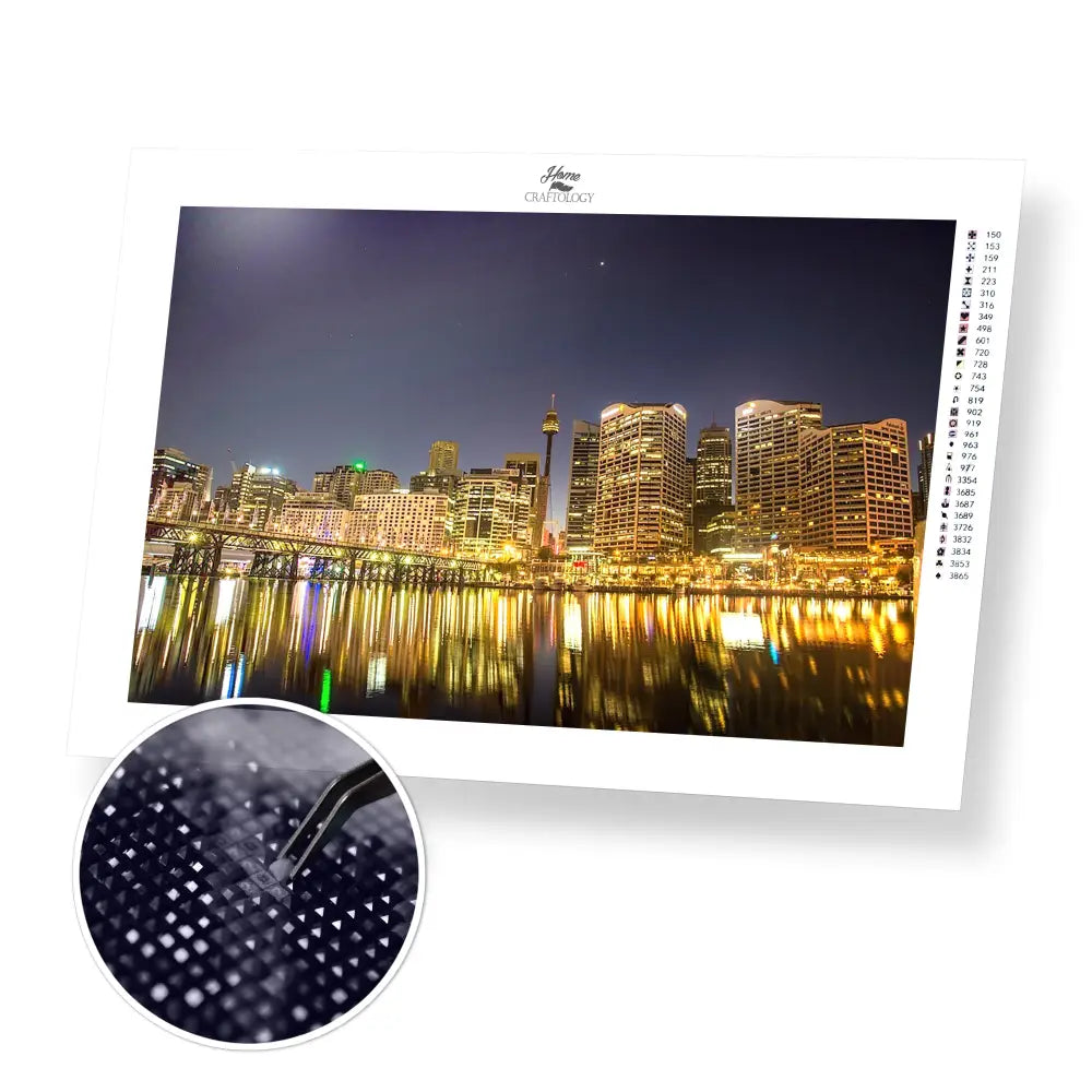 Sydney’s Skyline - Premium Diamond Painting Kit - 45x30cm / 18x12 / Square (Most Popular) - Diamond Painting Kit