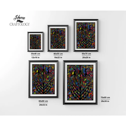 Symmetrical Peacocks - Premium Diamond Painting Kit - Diamond Painting Kit
