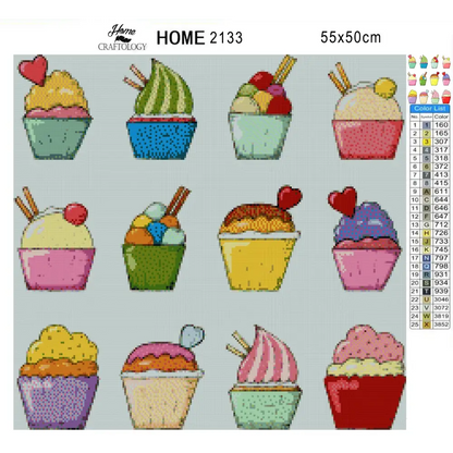 Tasty Cupcakes - Premium Diamond Painting Kit - Diamond Painting Kit