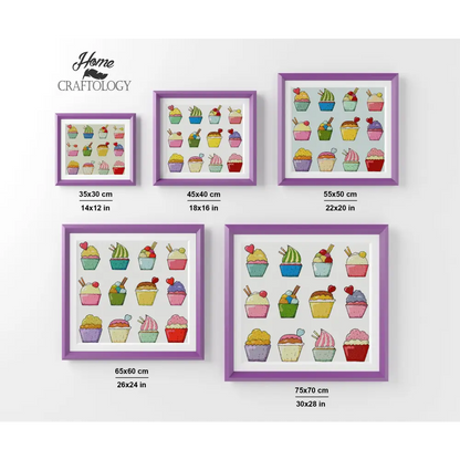 Tasty Cupcakes - Premium Diamond Painting Kit - Diamond Painting Kit